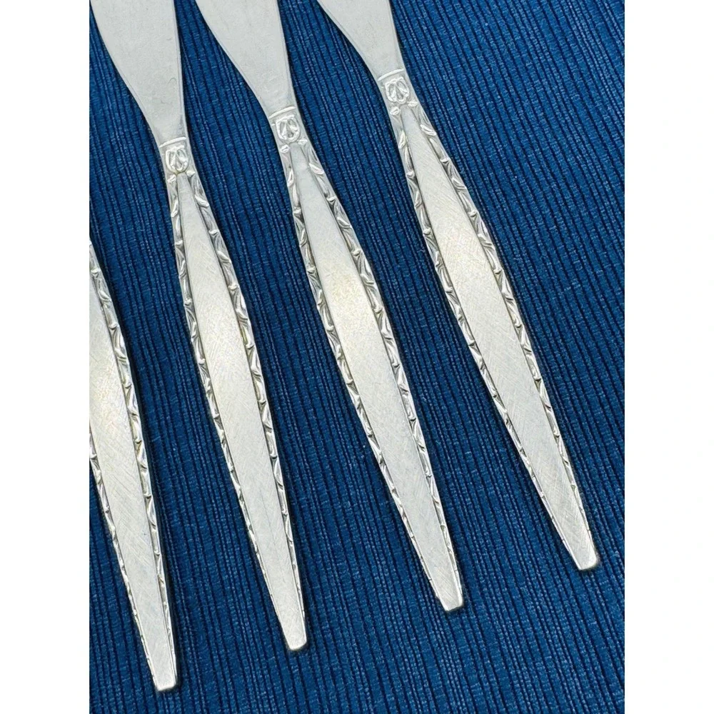 Oneida Community Venetia Butter Spreader Silver Stainless Steel Set of 7